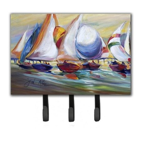Carolines Treasures Carolines Treasures JMK1040TH68 Sailboat Race In Dauphin Island Leash & Key Holder JMK1040TH68